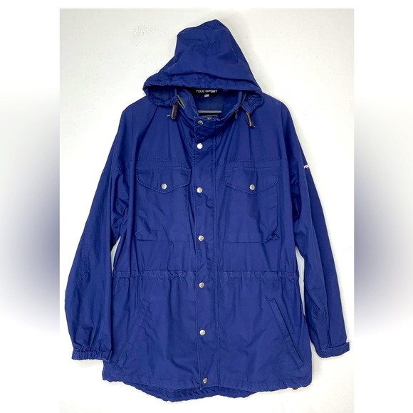 Polo Ralph Lauren Jackets & Blazers - Ralph Lauren Polo Sport Full Zip, Button Flap Cover. Hooded Jacket. Size: M